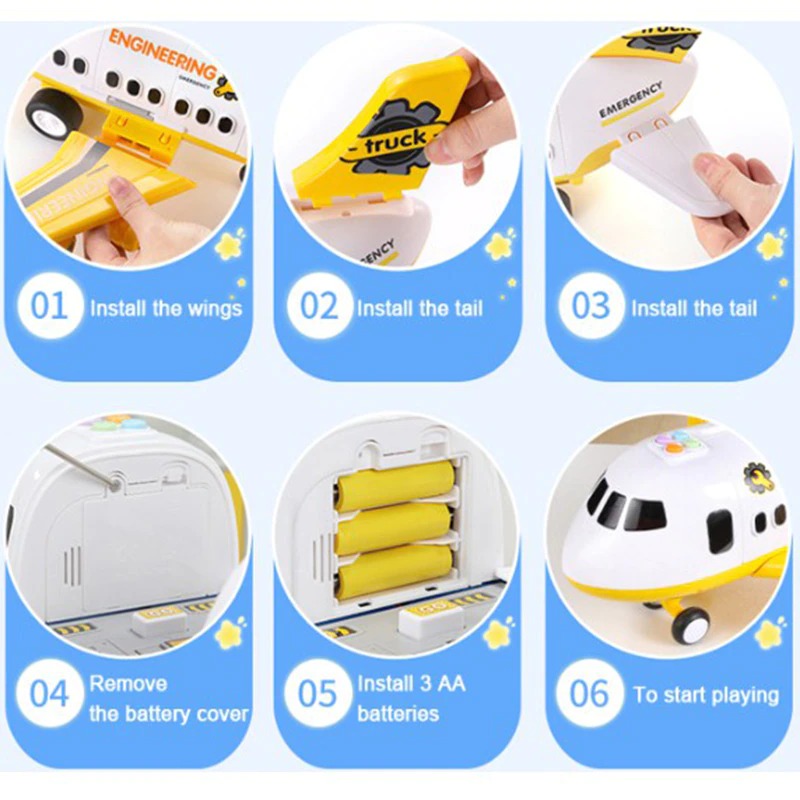 Airplane Toy Set For Kids | Filindra