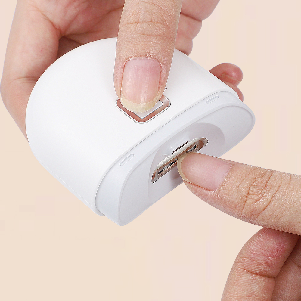Automatyczny elektryczny obcinacz paznokci — bezpieczne narzędzie do przycinania i polerowania manicure