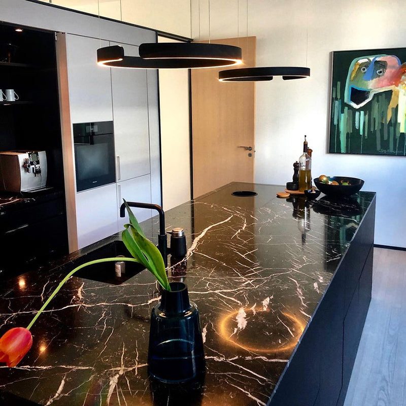 ModernLuxe moderne runde LED-Pendelleuchte – warmes Licht