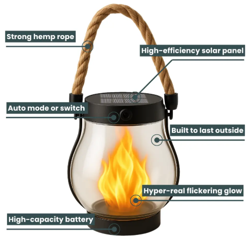 Solar Flame Garden Light – Magical Fire Seed Mood & Outdoor Décor | Filindra