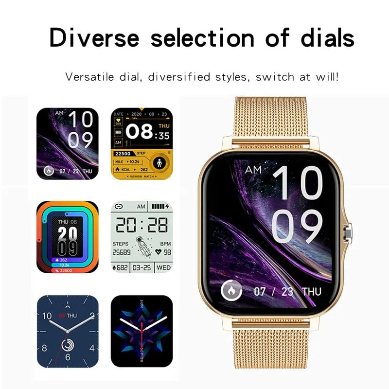 Smartwatch da uomo/donna - Chiamate Bluetooth, fitness e sport con display completamente touch