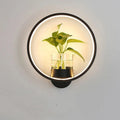 VerdantGlow Wall Light Planter Glass Plant Vessel Gallery Decor