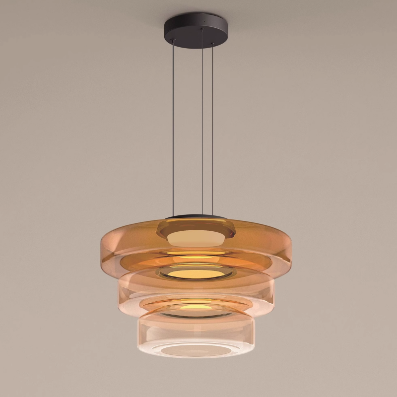 Bauhaus-Style Glass Pendant Light — Classic Moon Design