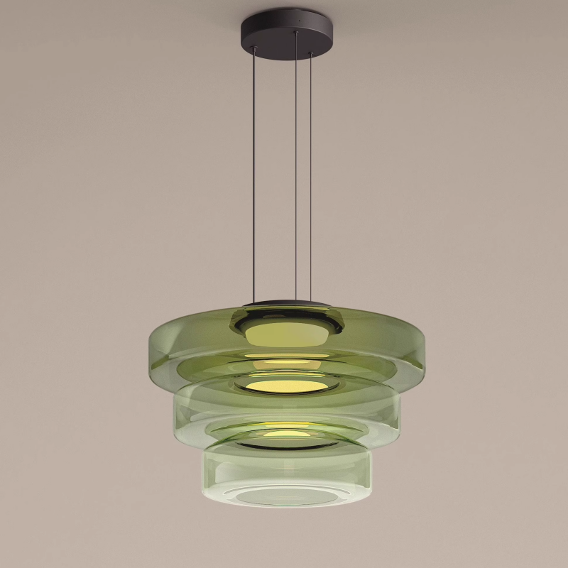 Bauhaus-Style Glass Pendant Light — Classic Moon Design