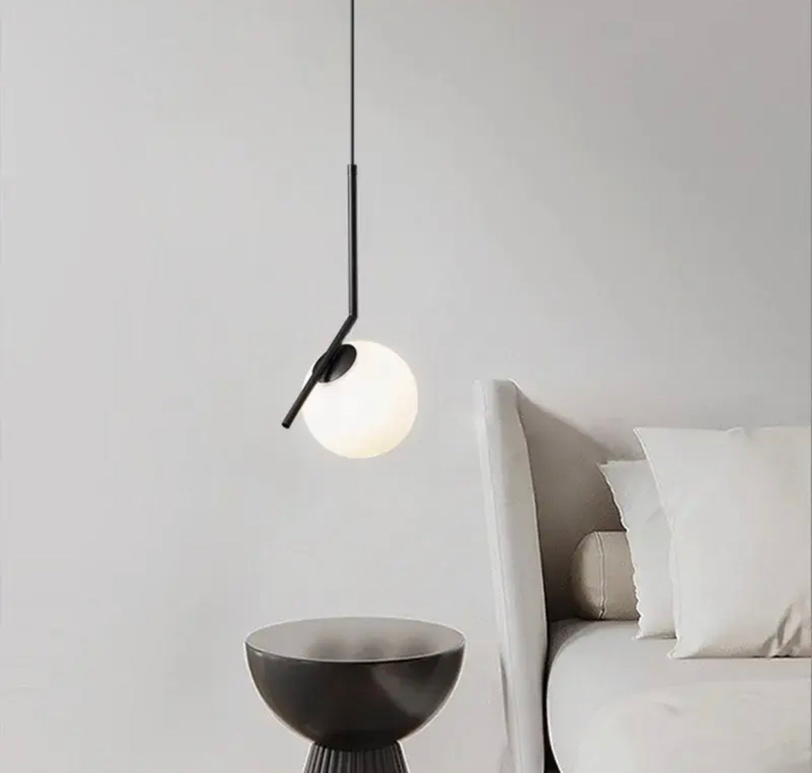 LumoSphere Opal Glass Diffuser Pendant Light For Living Spaces