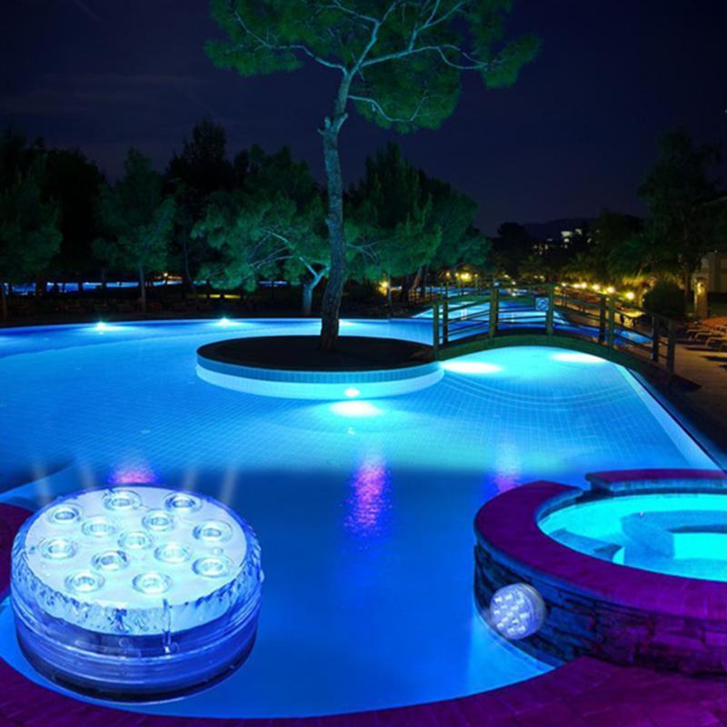 Remote-Operated Waterproof LED Pool Light Magnetic Suction