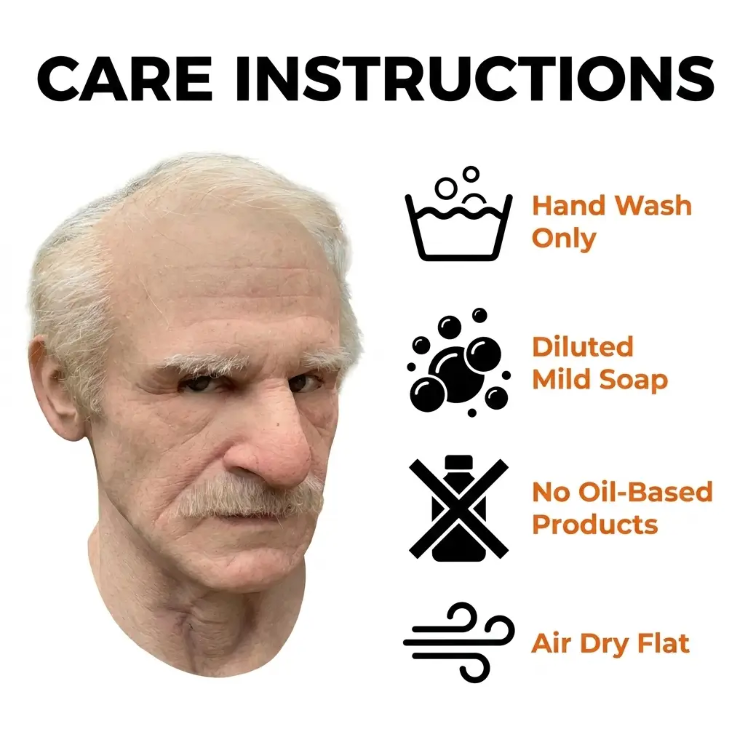Creepy Old Man Mask – Realistic Latex Halloween Mask for Adults