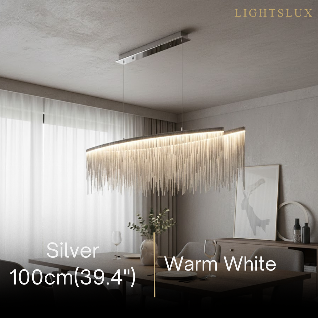 Royal Gouden of Chromen Hanglamp – Luxe Kwast Metaalarmatuur voor Eetkamer - Flindria