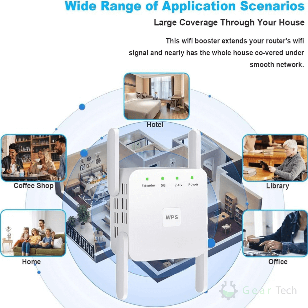 Amplificator de semnal WiFi AeroLink Ultra Dual Band — Rază de acoperire extinsă