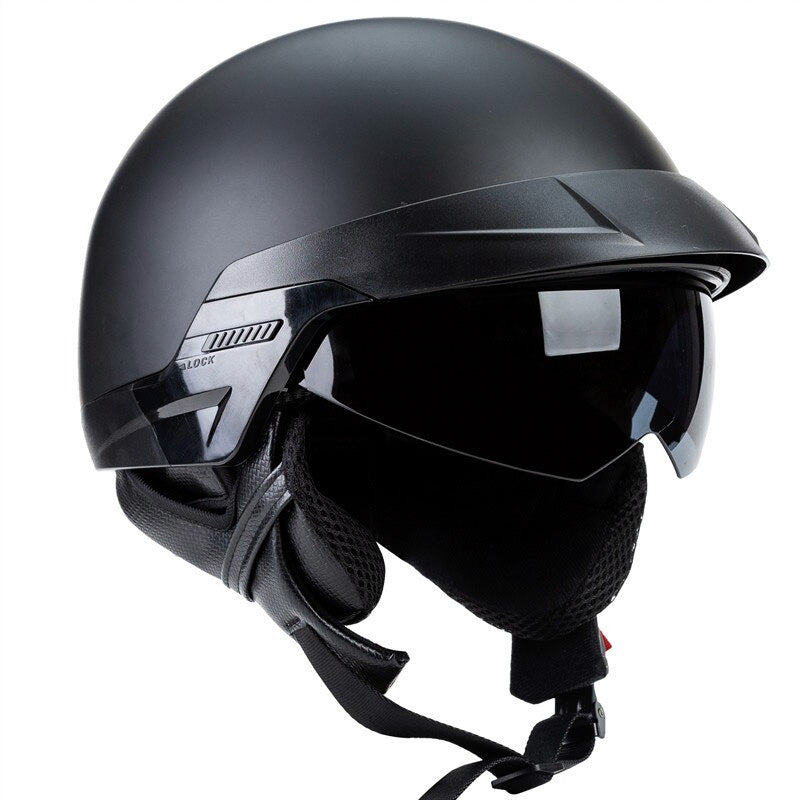 Casco abierto para motocicleta Cruiser — homologado por el DOT, con forro interior extraíble