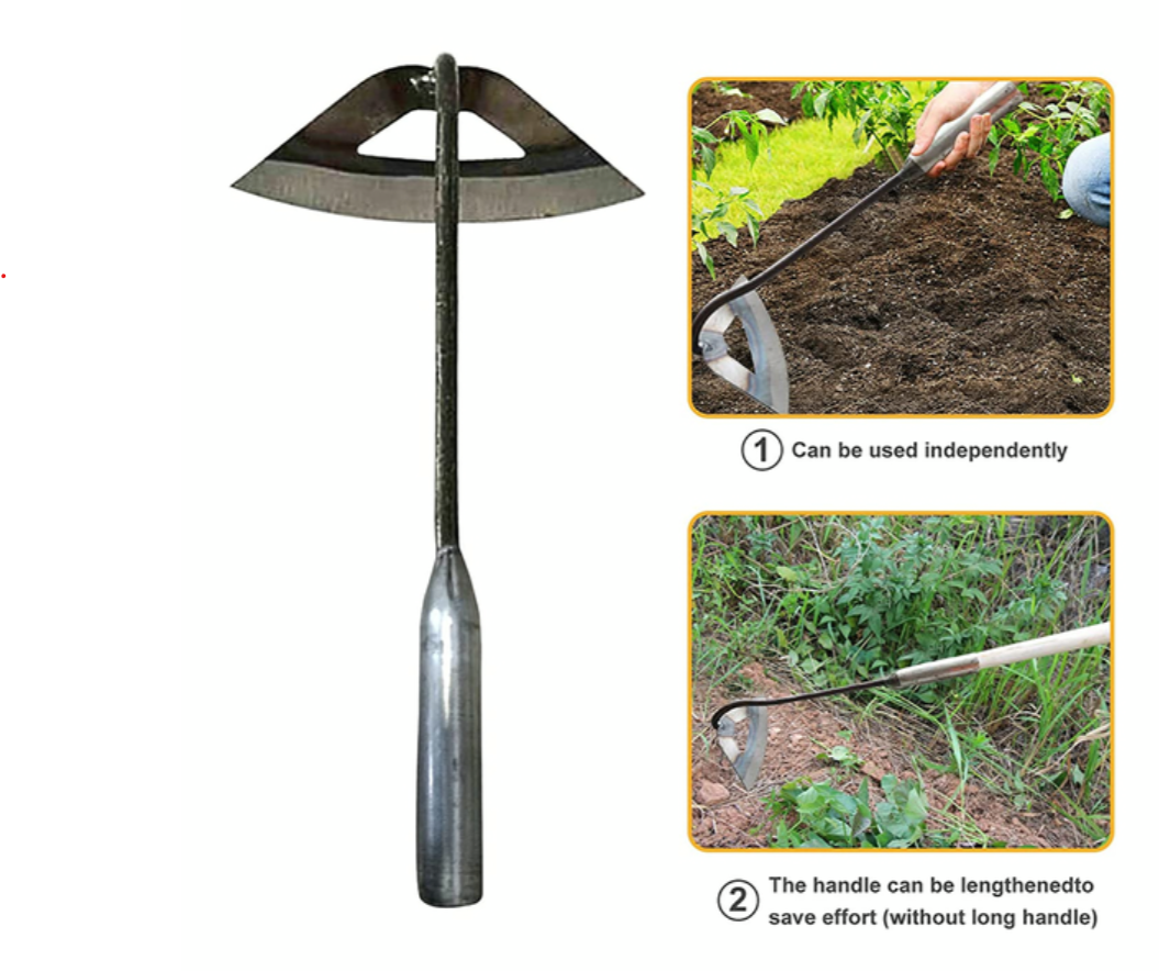 Enxada oca totalmente em aço para jardinagem | Filindra