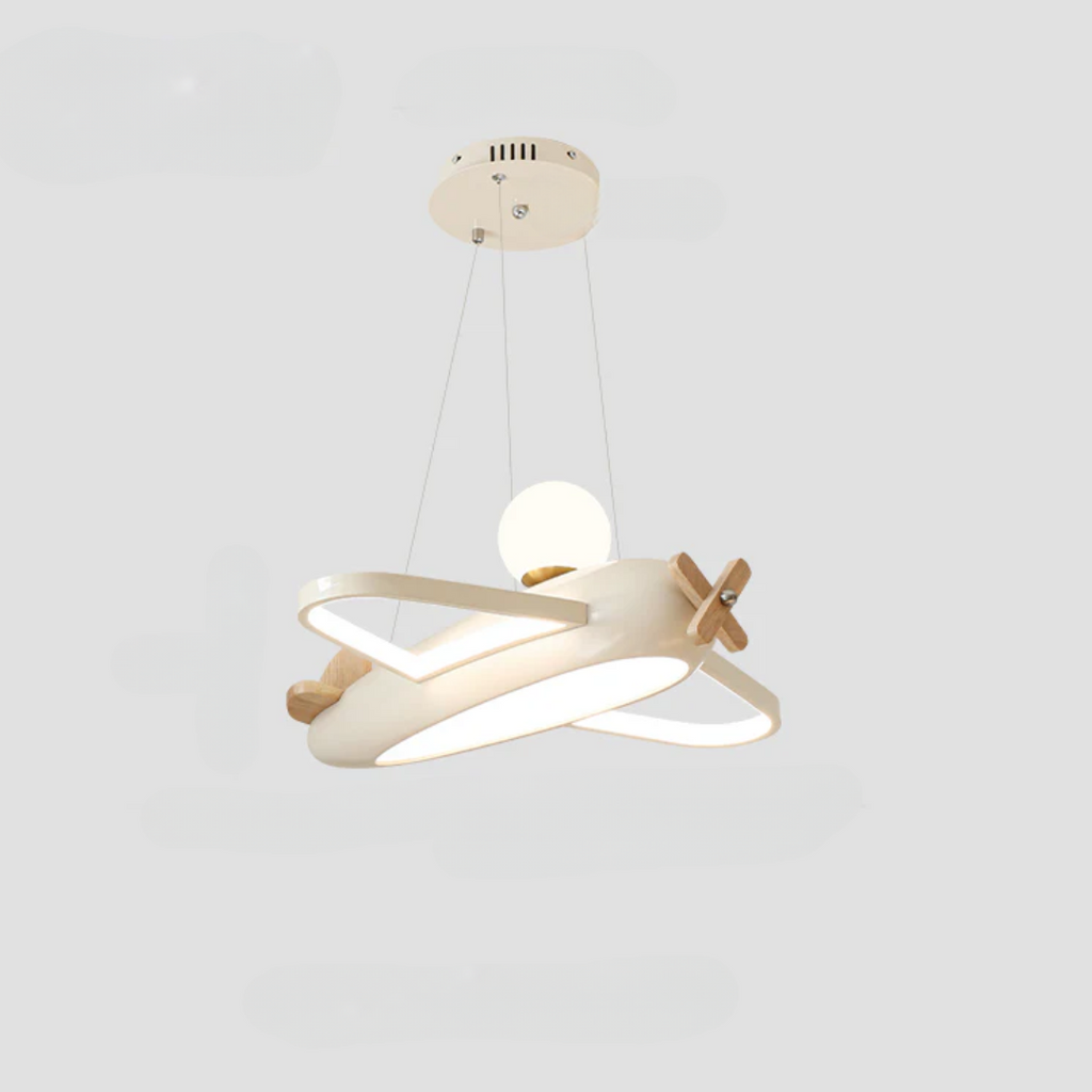 Zephyra Kinderzimmer LED-Deckenleuchte im Flugzeug-Thema mit sanften LEDs