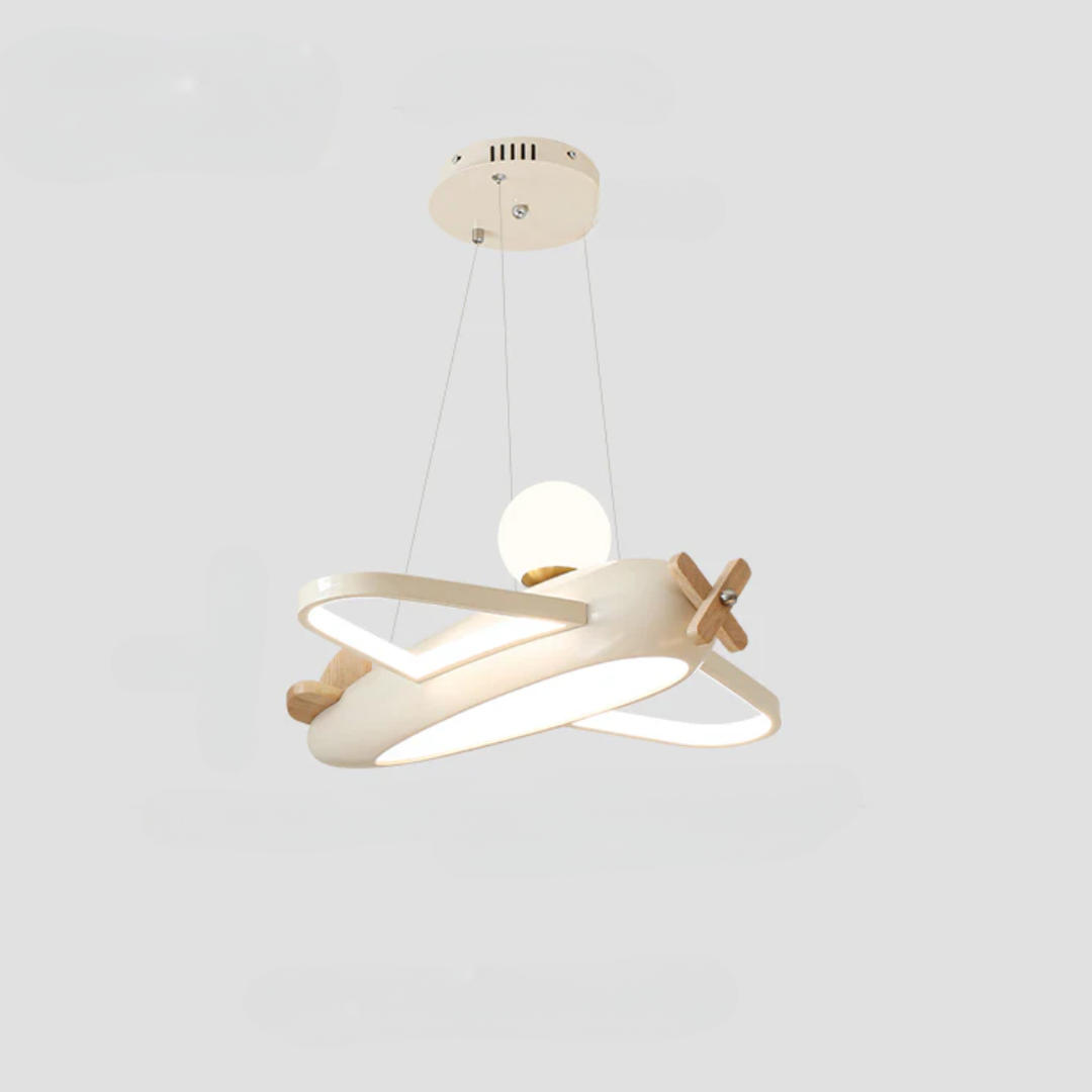 Zephyra Kinderzimmer LED-Deckenleuchte im Flugzeug-Thema mit sanften LEDs