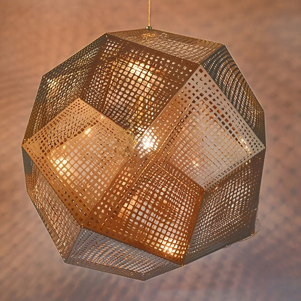 Στρογγυλό γεωμετρικό κρεμαστό φωτιστικό LichtDesign — Ηλεκτρολυτικά επεξεργασμένο μέταλλο