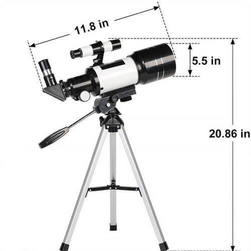 Moonwatcher tragbares Teleskop auf Stativ, 150-fache optische Vergrößerung