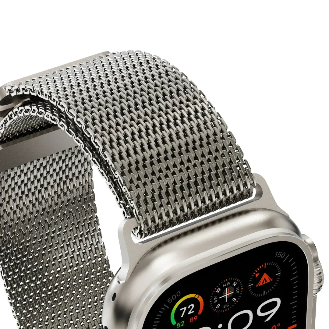 Milanese-rem i titanium til Apple Watch