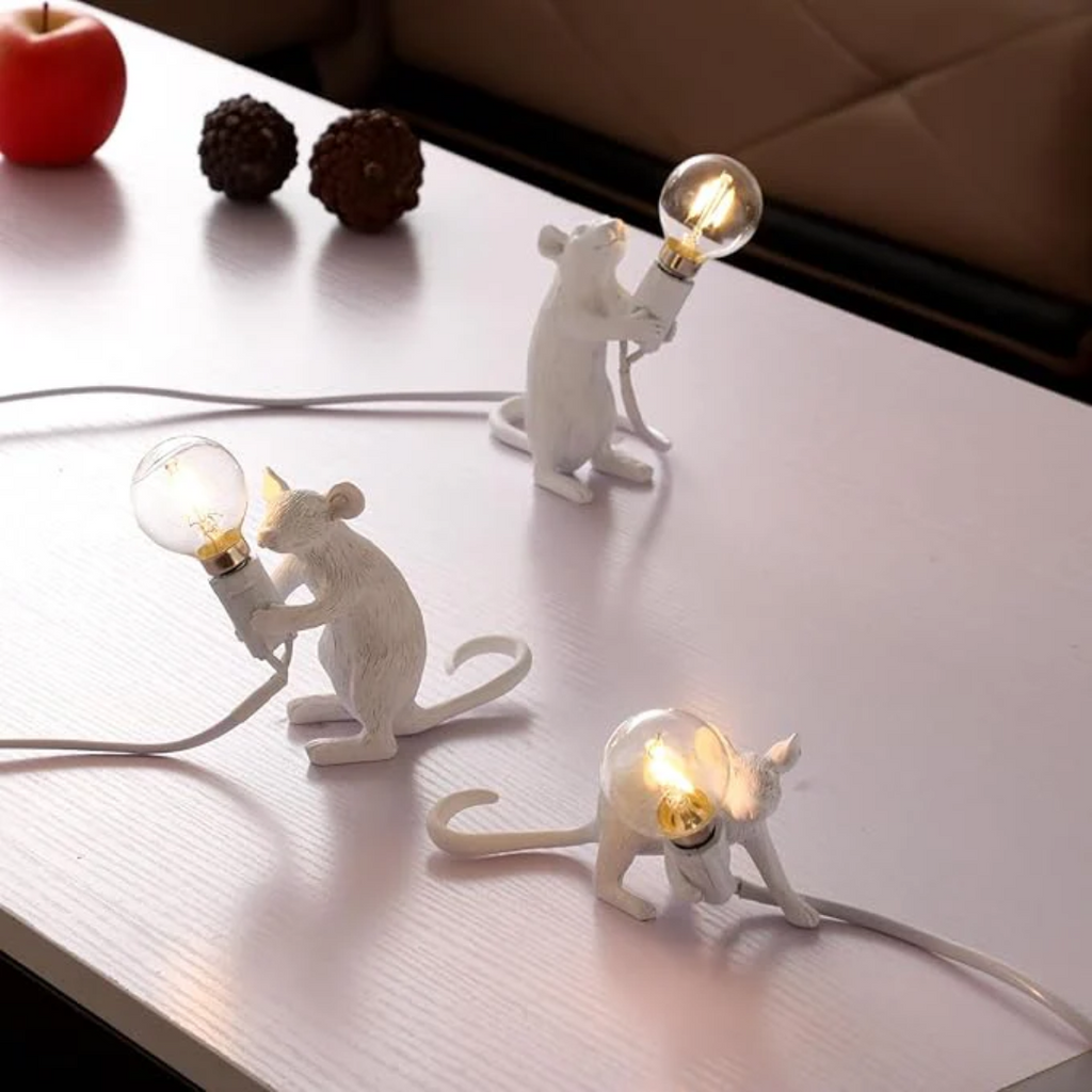 MiraMouse Nachtlicht Schreibtischlampe mit Harz-LED-Akzent für Schreibtische
