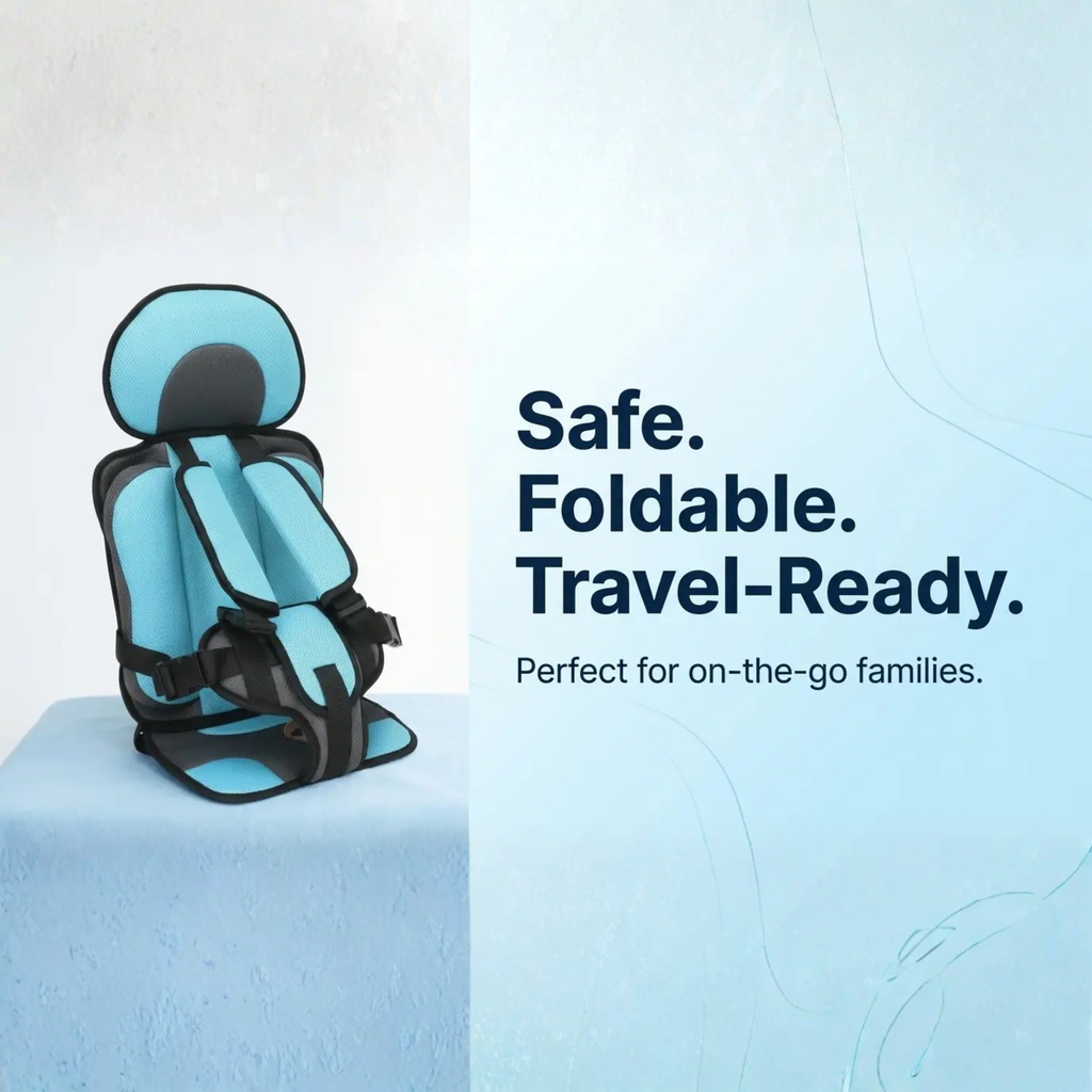 Portable Child Car Booster Seat – Foldable Compact & Travel Safety | Filindra