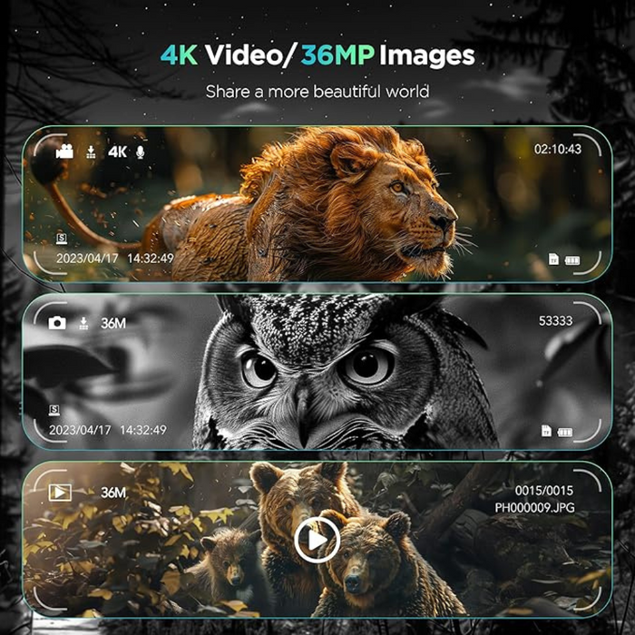 Ultra HD-infraroodverrekijker met nachtzicht — 4K-video, 8X zoom
