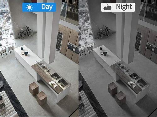 كاميرا أمان مدمجة بتقنية WiFi من إيثر غارد — رؤية ليلية بدقة 1080P وصوت واضح