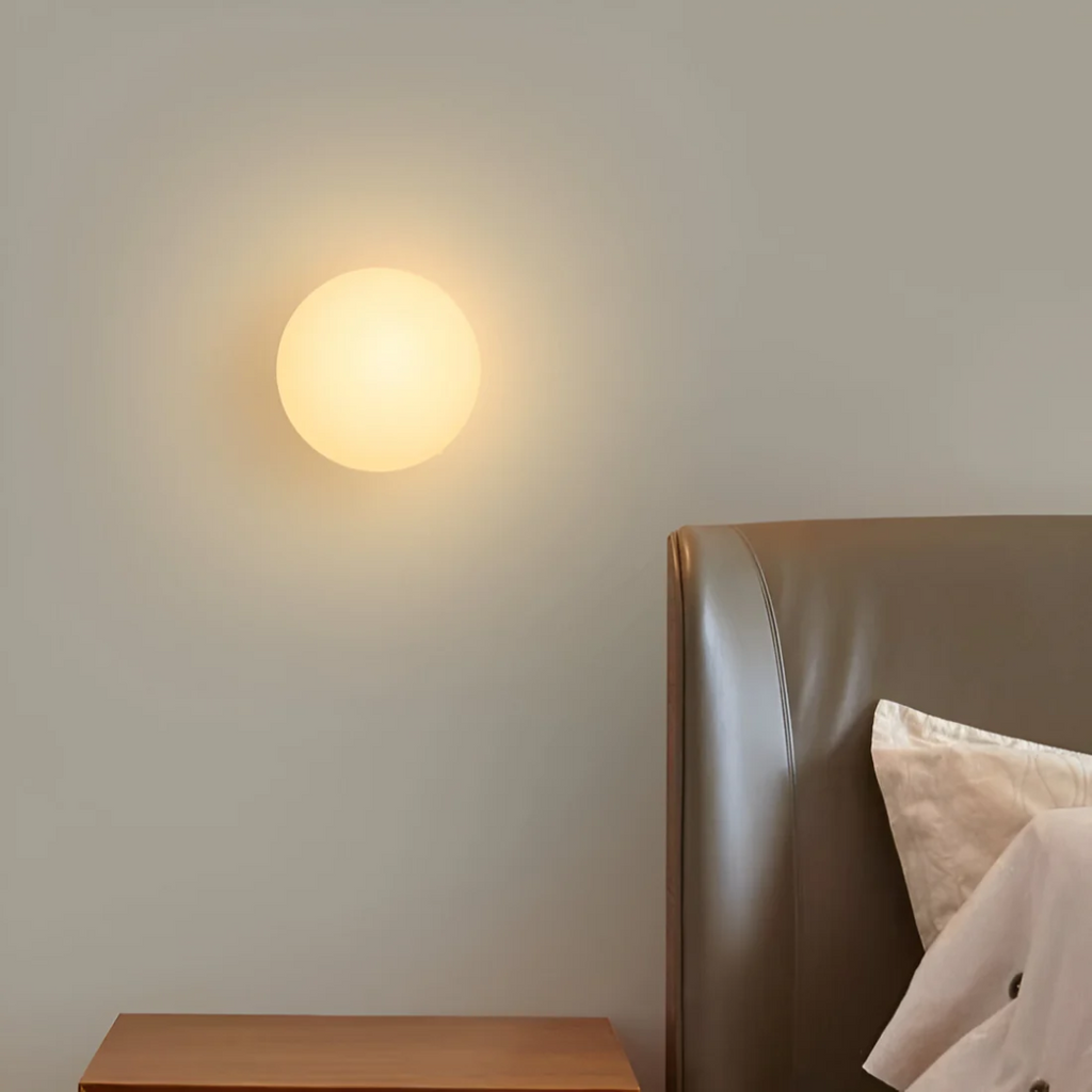 Aurelia Wall Sconce With Glass And Diffused Warm LED Light