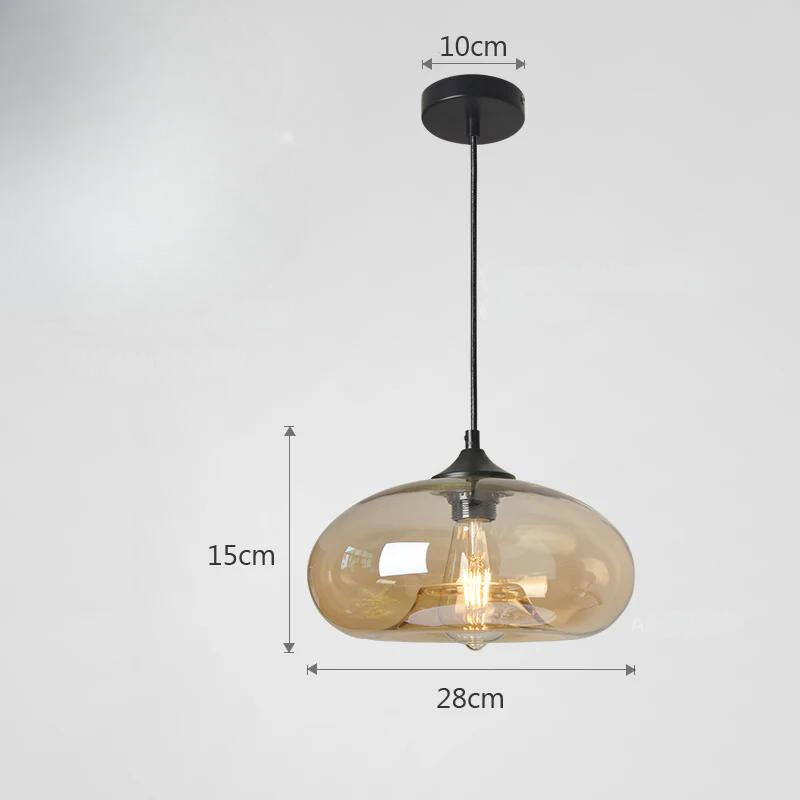 Azora Pendant Light With Glass In Retro Colorful Style For Living Spaces