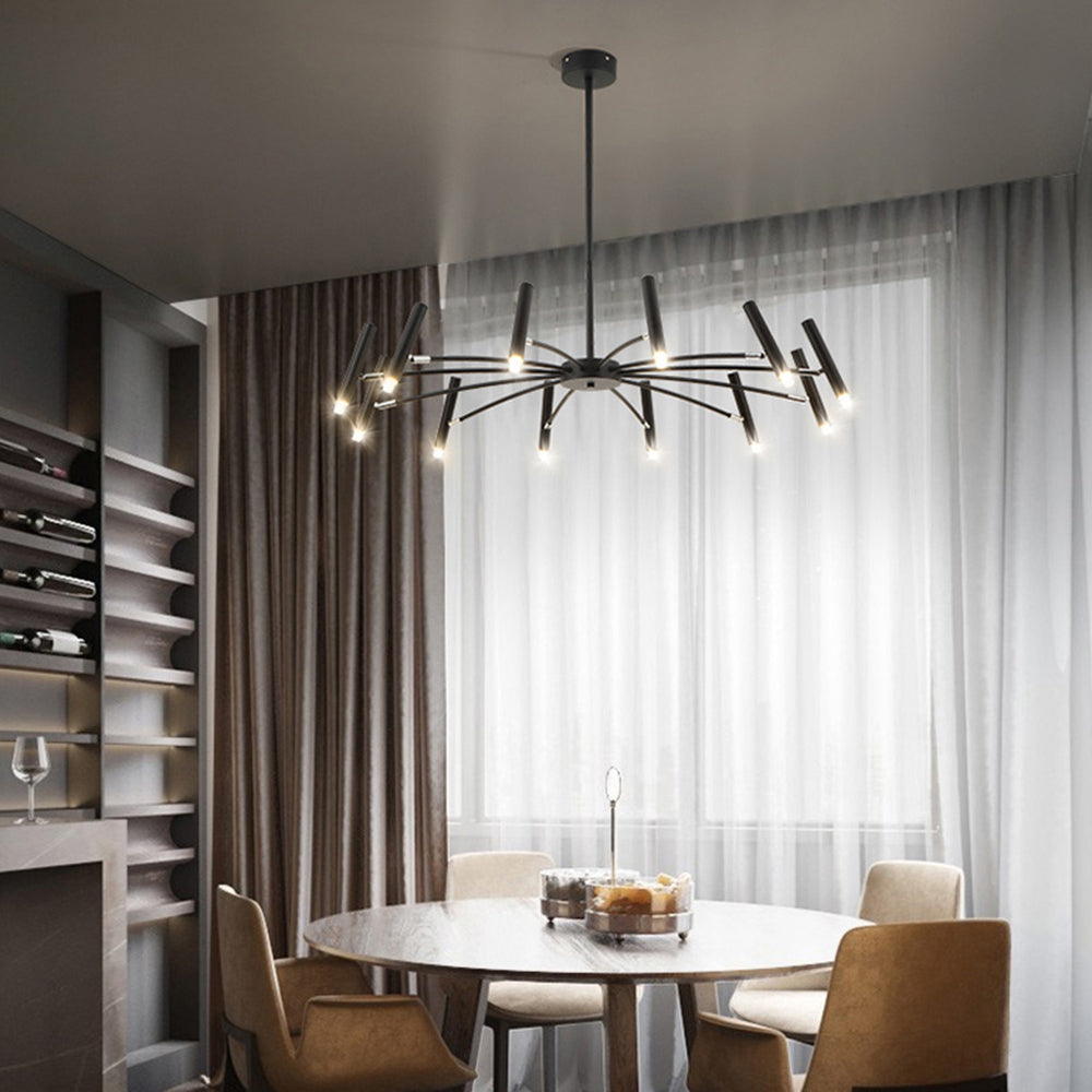 EvetteLuxe modern LED-taklampa — finish i guld och svart