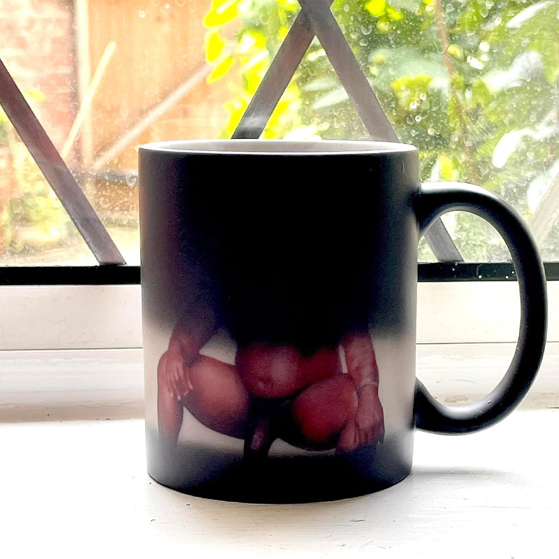 Färgskiftande mugg för par - magisk design som framträder med värme