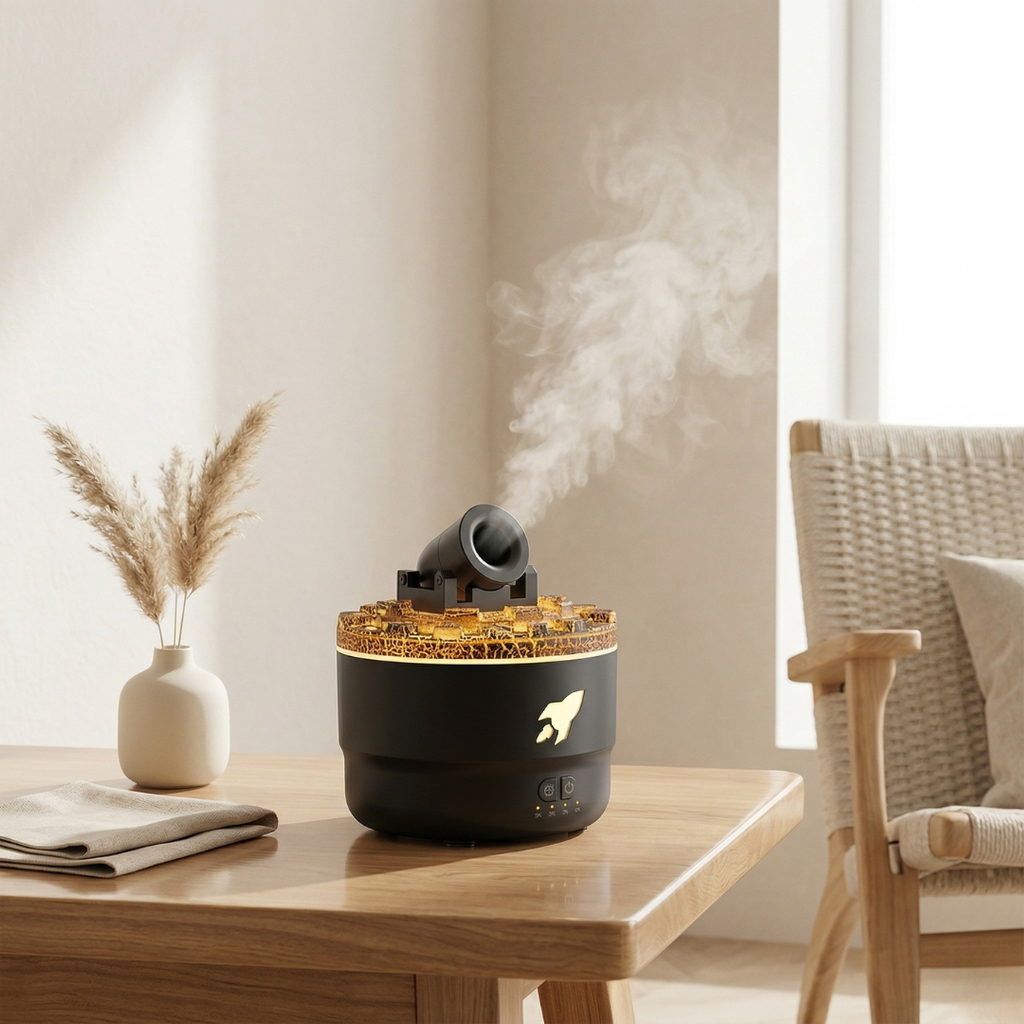 Kompaktní ultrazvukový aroma difuzér — integrovaný časovač, výstup jemné mlhy