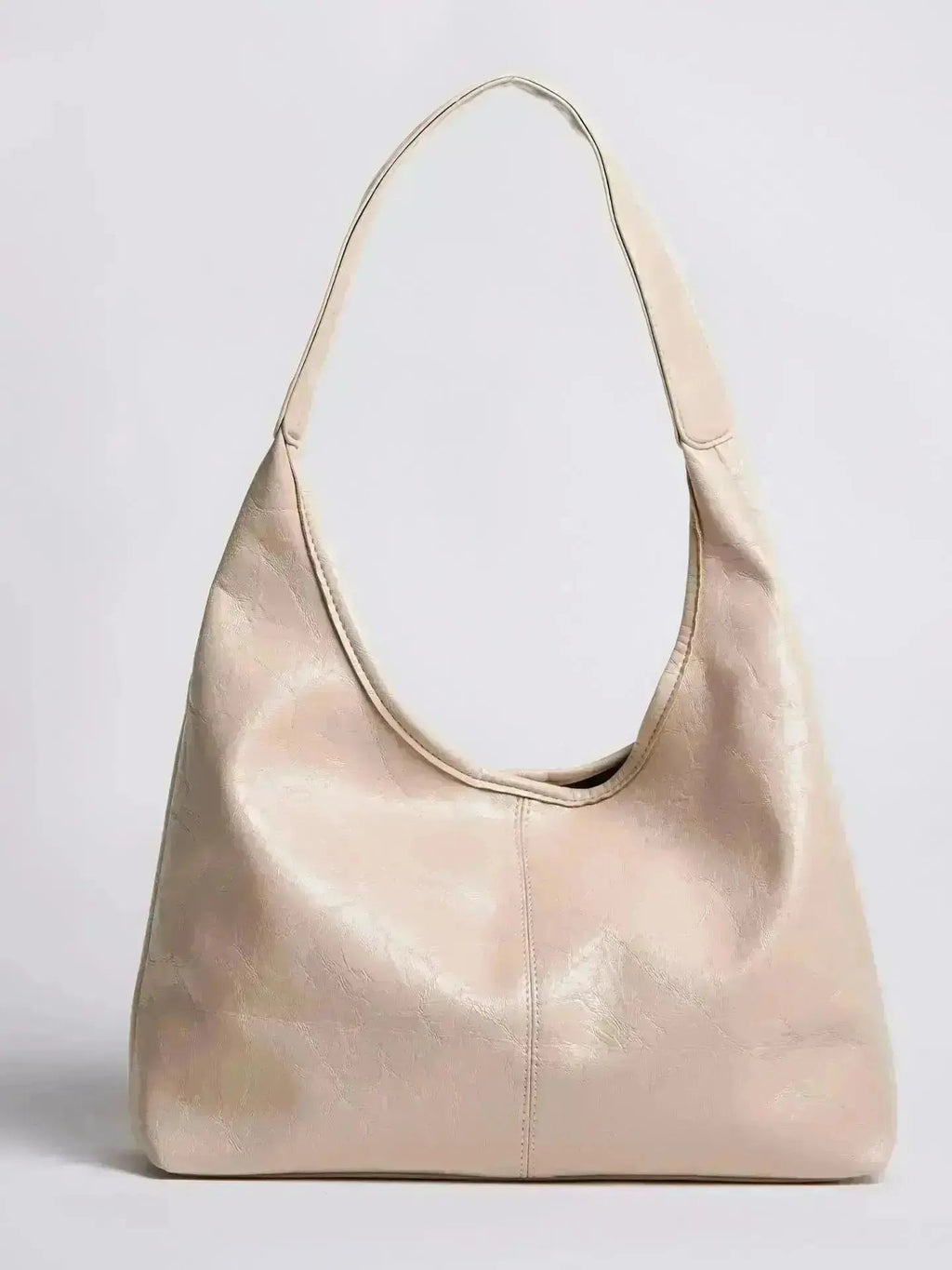 Saco de couro vintage envelhecido — inclui estojo de cosméticos