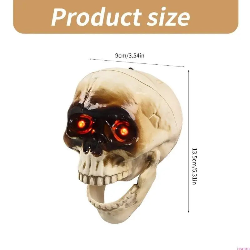 Animated Halloween Skeleton Head with Flashing Eyes | Filindra