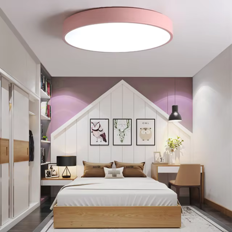 Orlian Round Kids LED Ceiling Light With Remote Dimmable