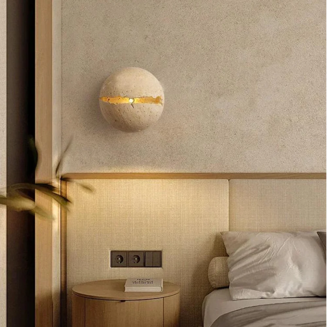Velvet Stone Calandra Wall Mount Light With Warm Glow Deluxe