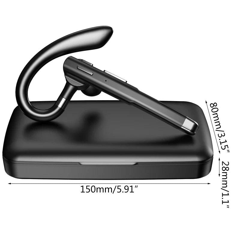 Trucker Dual Mic Wireless Bluetooth 5.1 Noise-Cancelling Headset | Earpiece with Superior Sound Quality & Comfort | Filindra