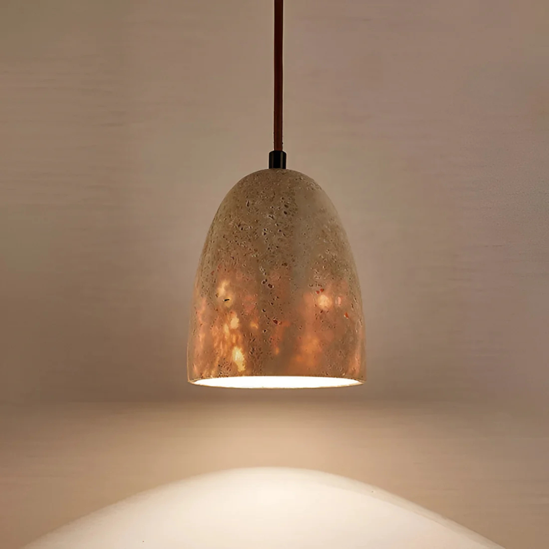 Averin Travertine Retro Pendant Light For Dining Spaces