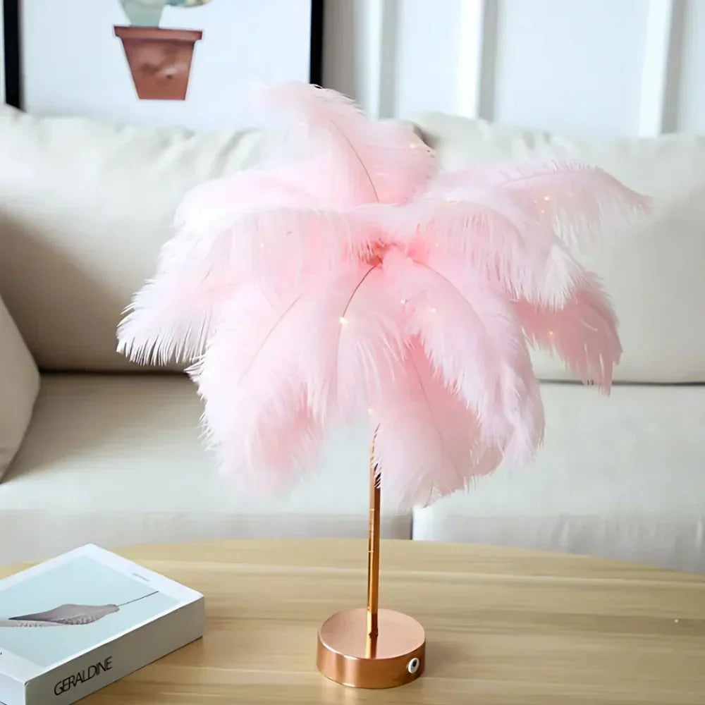 Aurora Feather Lamp — Elegant Soft-Glow Accent Lighting