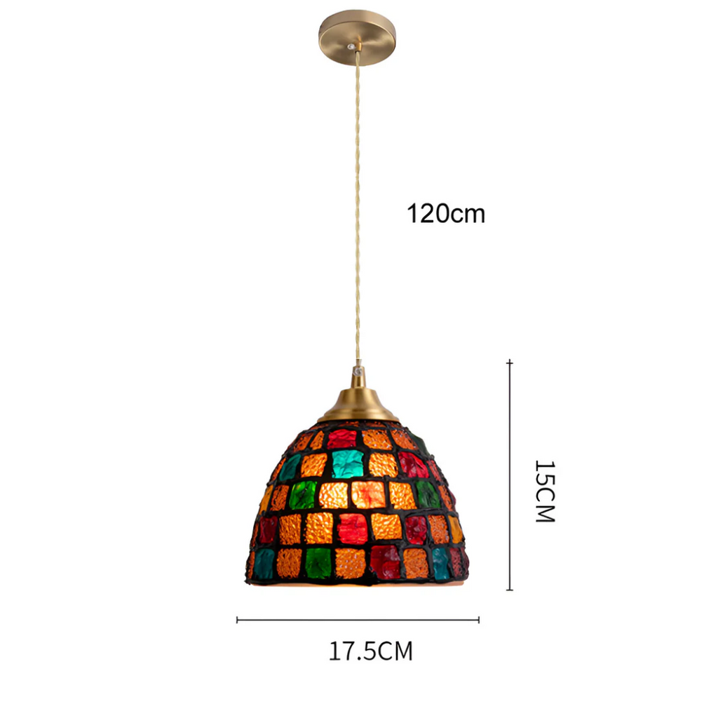 NovaLume Kairo Multicolor Glass Pendant Fixture For Dining Table