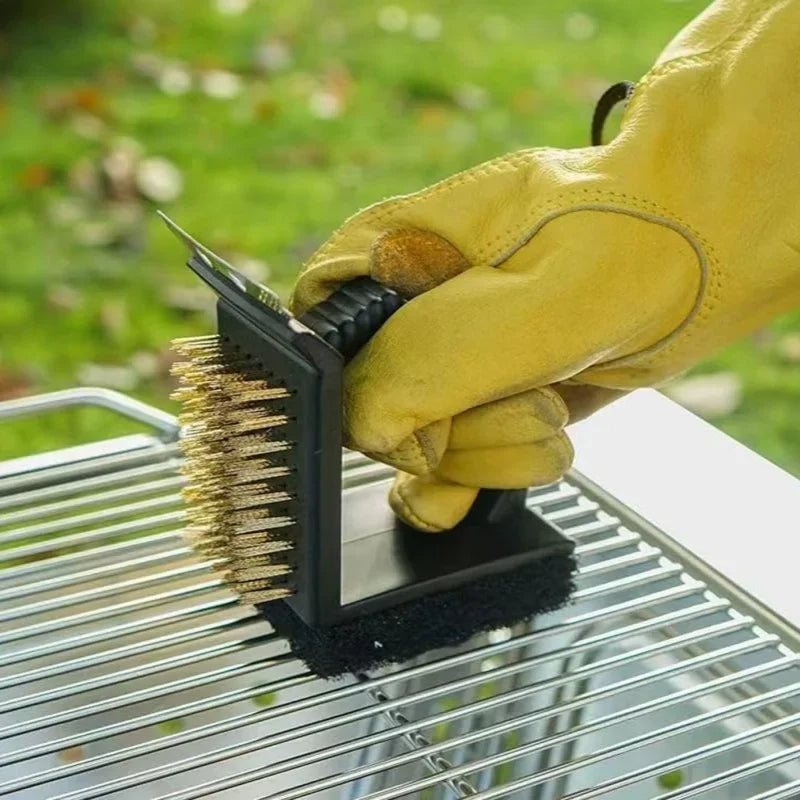 3 in 1 Right Angle Barbecue Grill Brush | Filindra