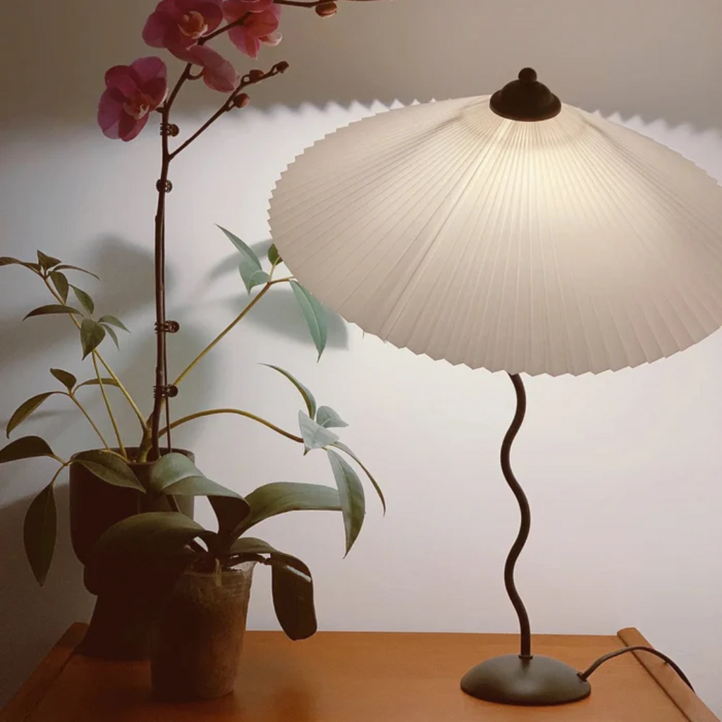 AureaArc Table Lamp With Cozy Warm Lighting And Curved Form