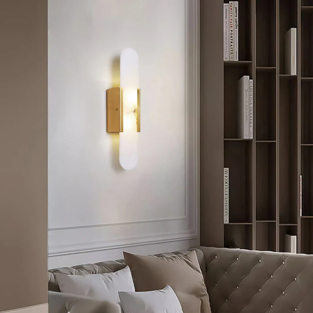 Aurora Marble Wall Light In Two Sizes For Ambient Indoor Atmosphere