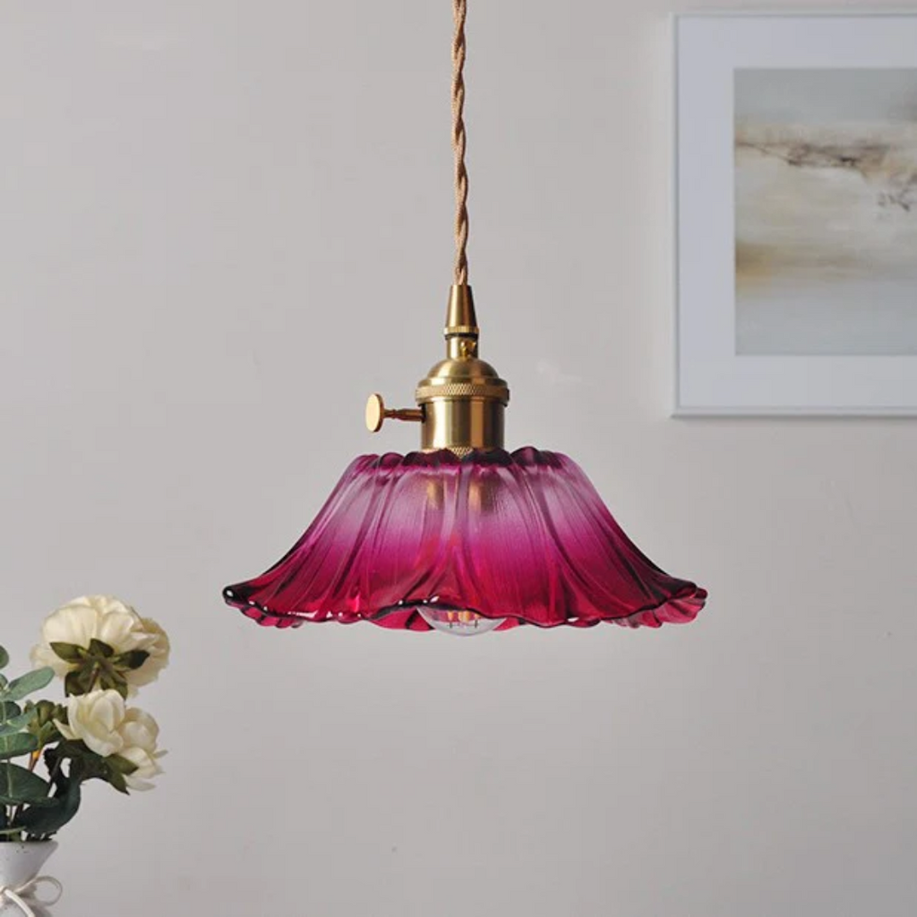 Lotus Lumen Pendant Glass Lamp For Dining Table Home Lighting