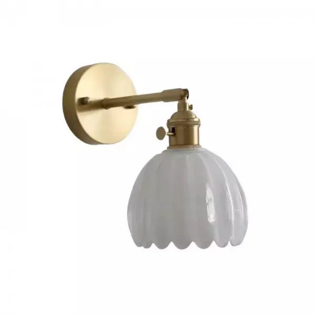 Lumira Glass Tulip Wall Light For Bedroom Ambience Soft Glow