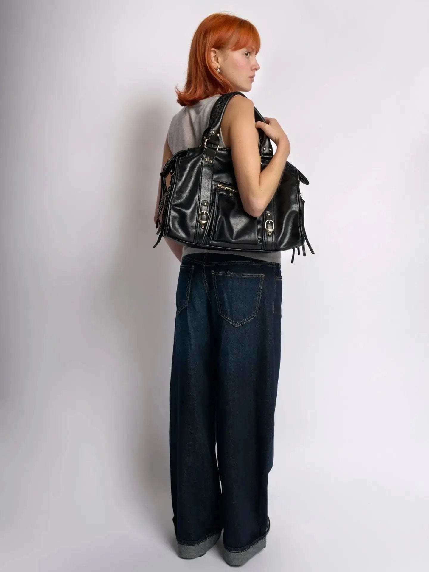Structured Handbag, Firm Top Handle, Rigid Frame, Clean Geometric Shape