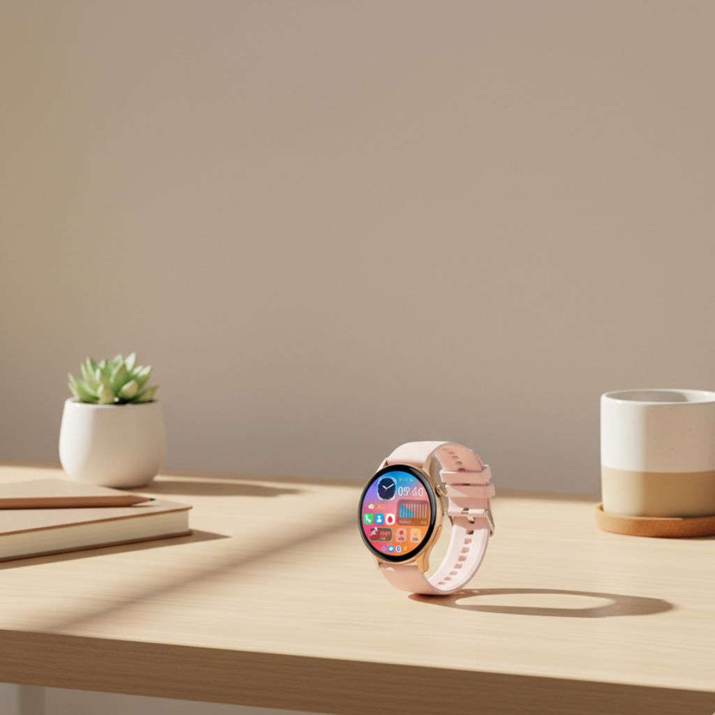 Wodoodporny damski smartwatch AMOLED — funkcja rozmów przez Bluetooth