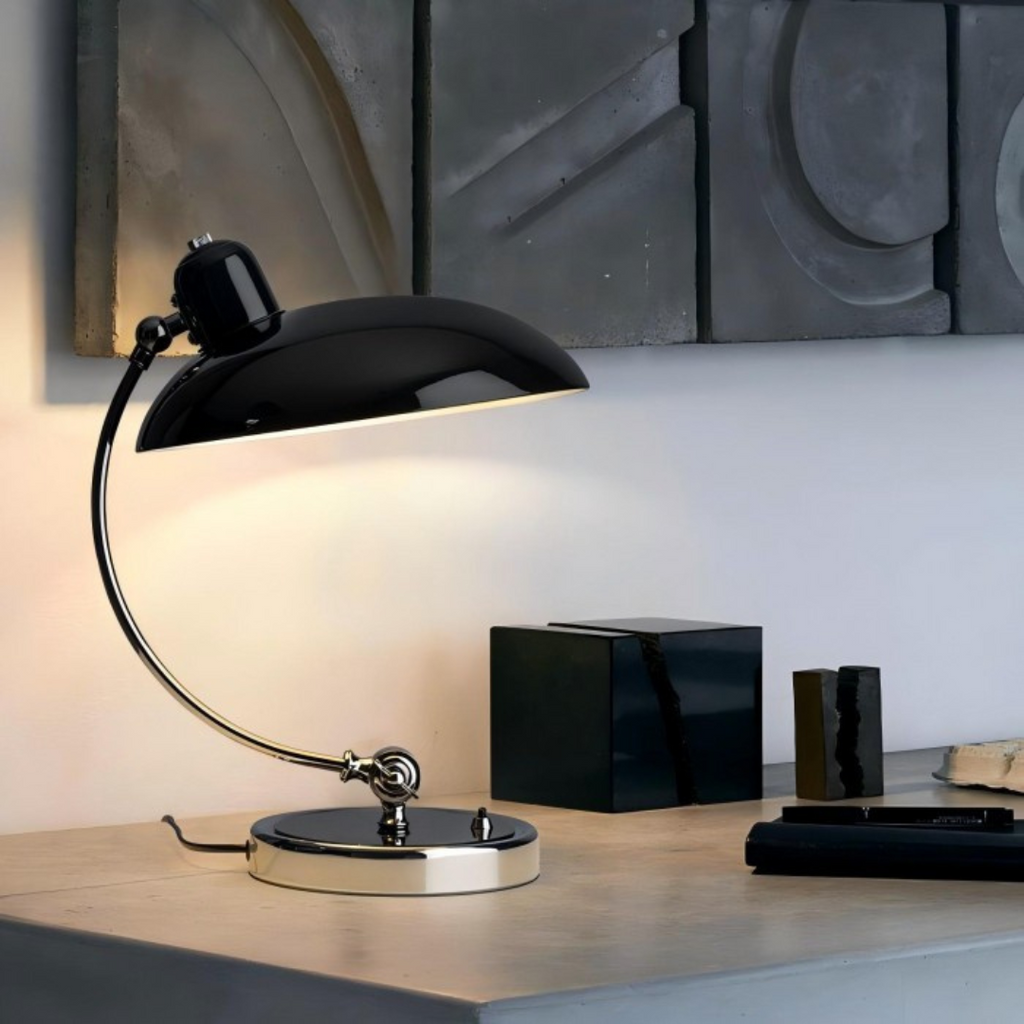 Solara Table Lamp Featuring Adjustable Shade And Vintage LED Lighting