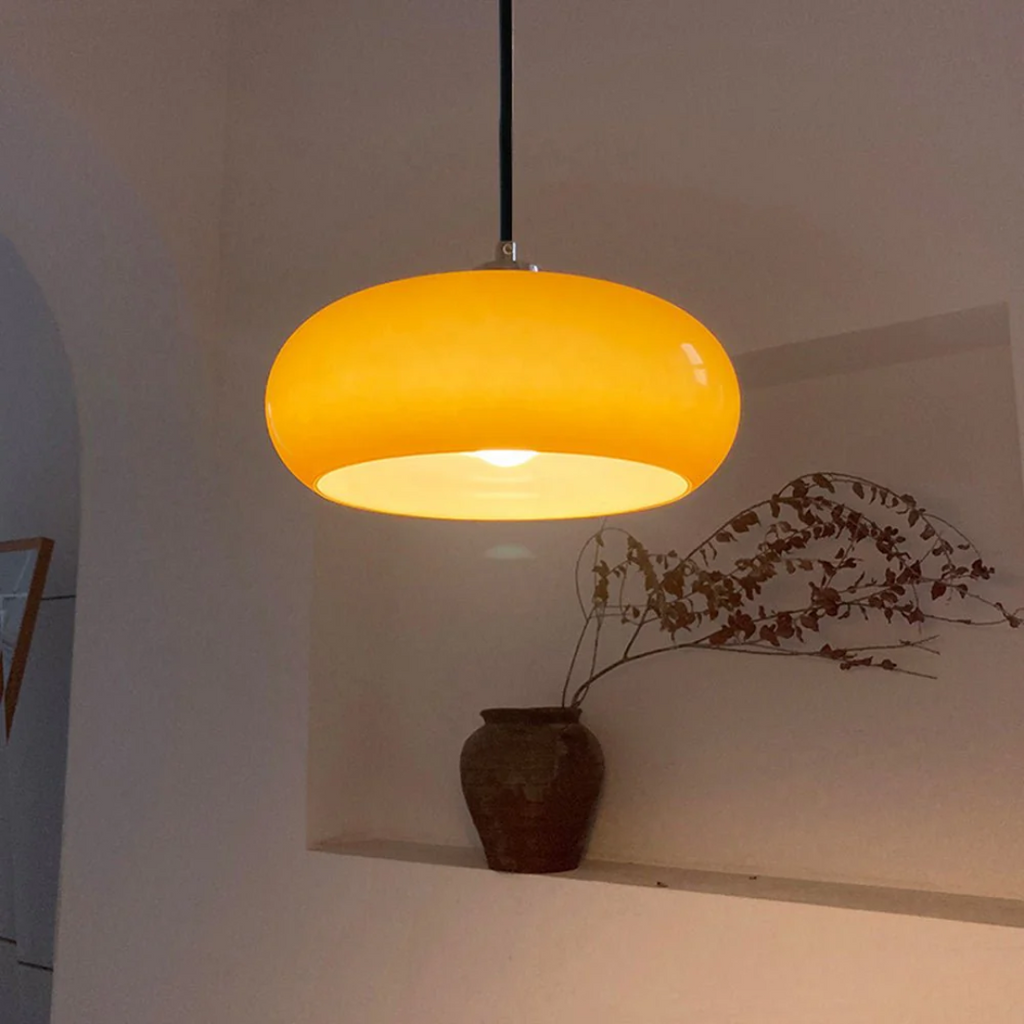 Evara Glass Pendant Light For Dining Rooms And Living Spaces With Warm Glow