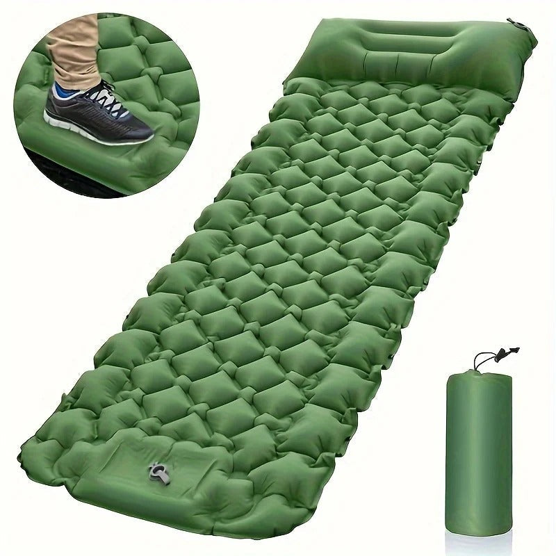 Saltea gonflabilă pentru camping — pat gonflabil portabil și confortabil
