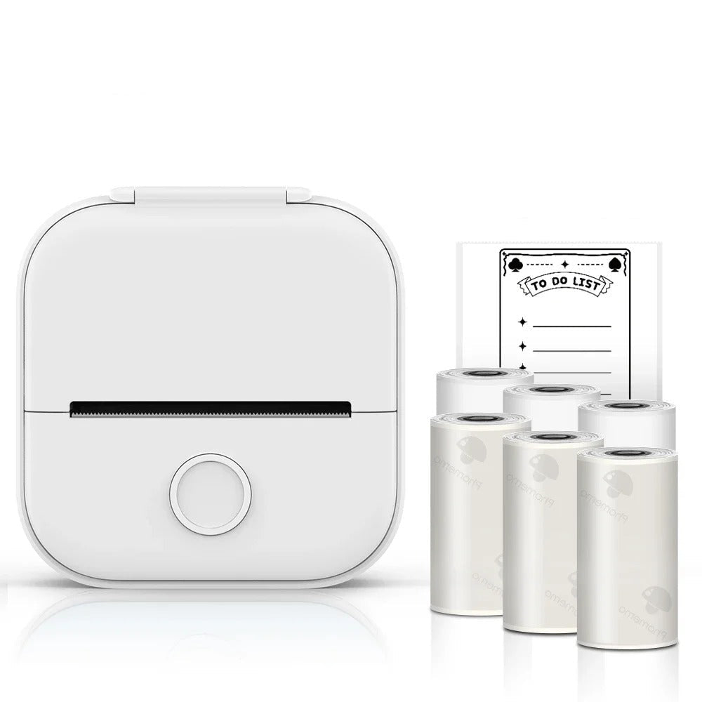 Przenośna mini drukarka — bezatramentowa drukarka fotograficzna Bluetooth do natychmiastowych wydruków