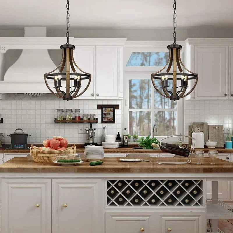 Orenda Rustic Farmhouse Chandelier With Iron Finish Dining Rooms