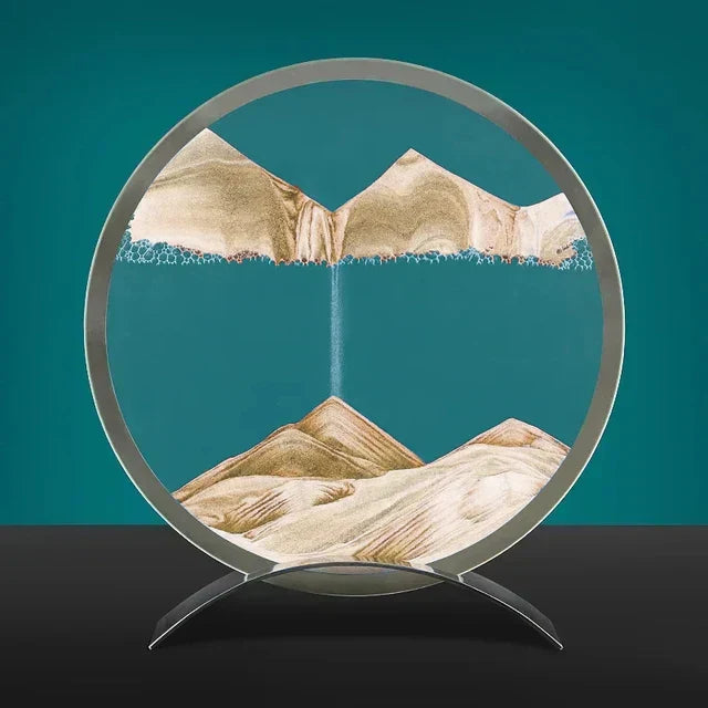 Λάμπα Velora Drift Sand — κινούμενη καλλιτεχνική σύνθεση με άμμο, χαλαρωτικός ατμοσφαιρικός φωτισμός